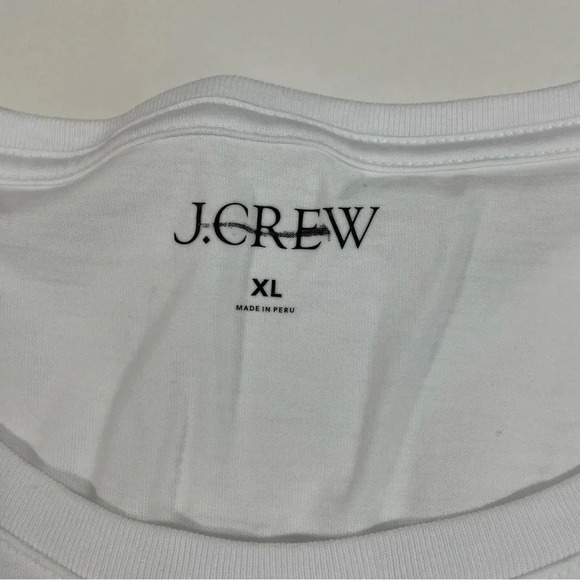 New J Crew Premium Jersey Pocket Tee Shirt White - Picture 7 of 10